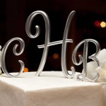 monogram on wedding cake christy brandon 7 150x150 christy + brandon :: evansville wedding