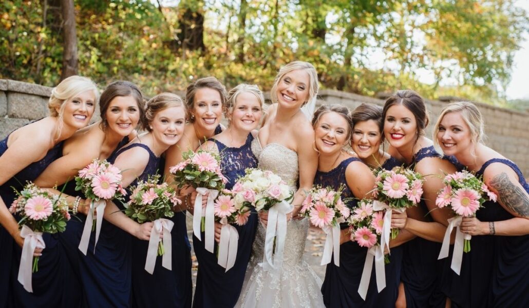 happy bridesmaids