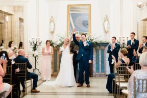 just married couple in the foyer at olmsted kentucky