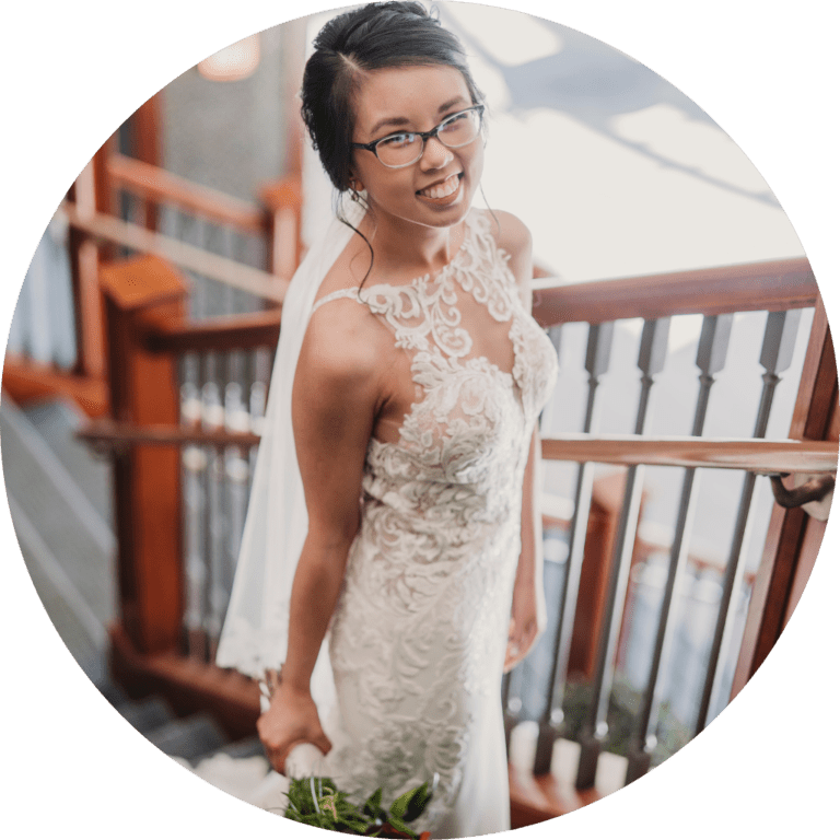 happy asian bride evansville